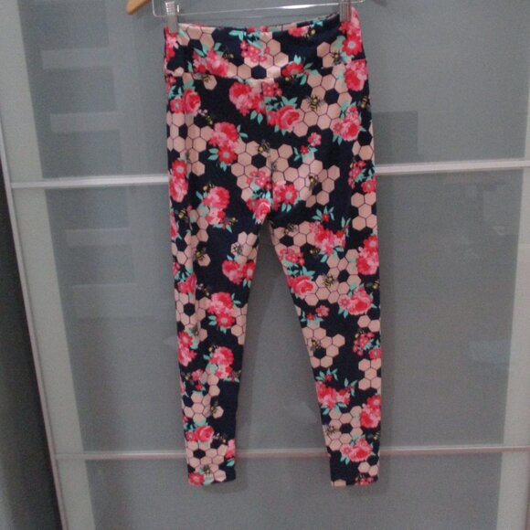 LuLaRoe Bee and Beehive Print Leggings - Picture 2 of 4